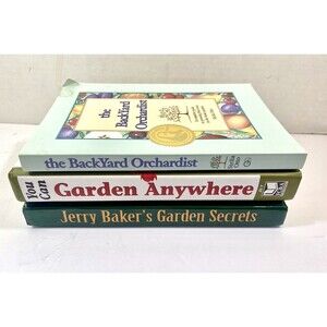 Gardening Book Lot Of 3, Fruit Trees, Garden Secrets by Baker, Garden Anywhere